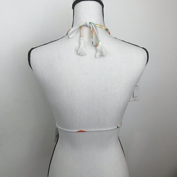 Kate Spade NY Halter Print Front Tie Bikini Top M - Picture 3 of 5